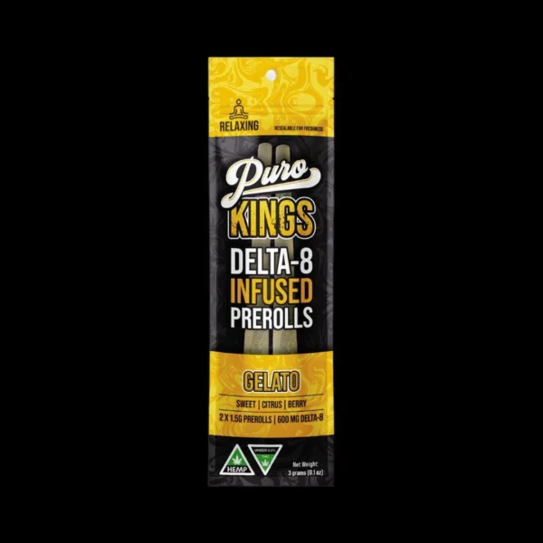 Puro Exotics Kings Delta-8 Infused Prerolls 3g | 2 pack