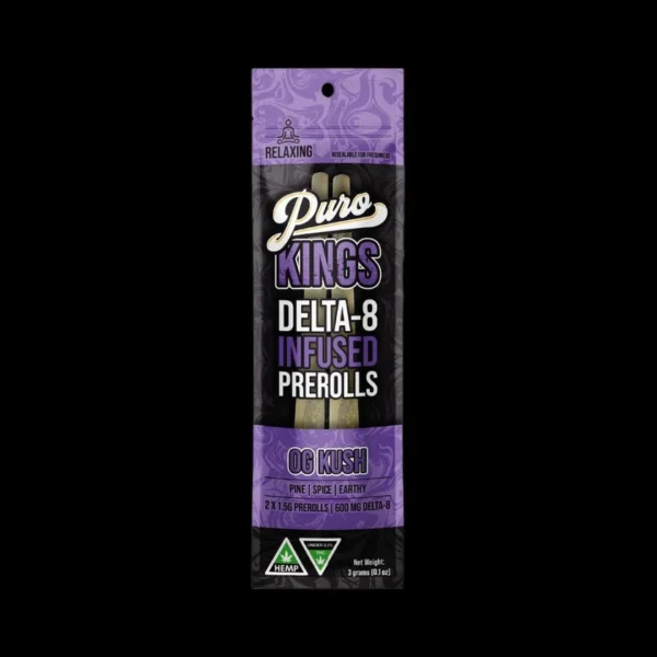 Puro Exotics Kings Delta-8 Infused Prerolls 3g | 2 pack